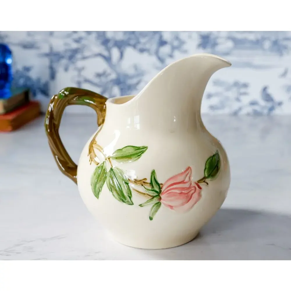 VTG 1940s Franciscan Desert Rose USA Creamer Pitcher Retro MCM Cottage Country